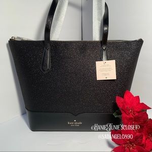 Kate Spade Lola Glitter Large Top Zip Tote